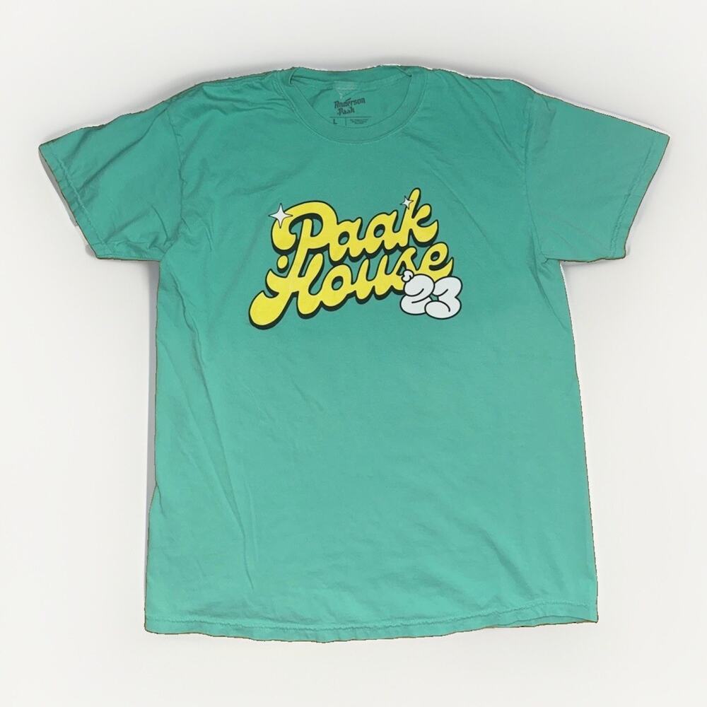 Anderson Paak T-Shirt Teal Large Graphic Tee 20x28